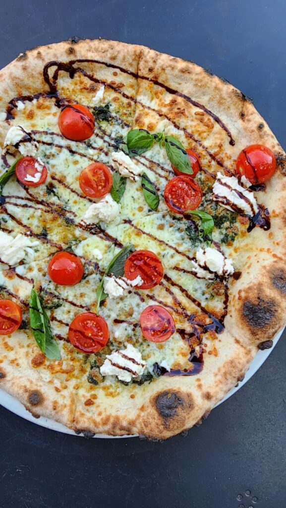 Wood-fired pizza from Engine 41 at Dono dal Cielo winery